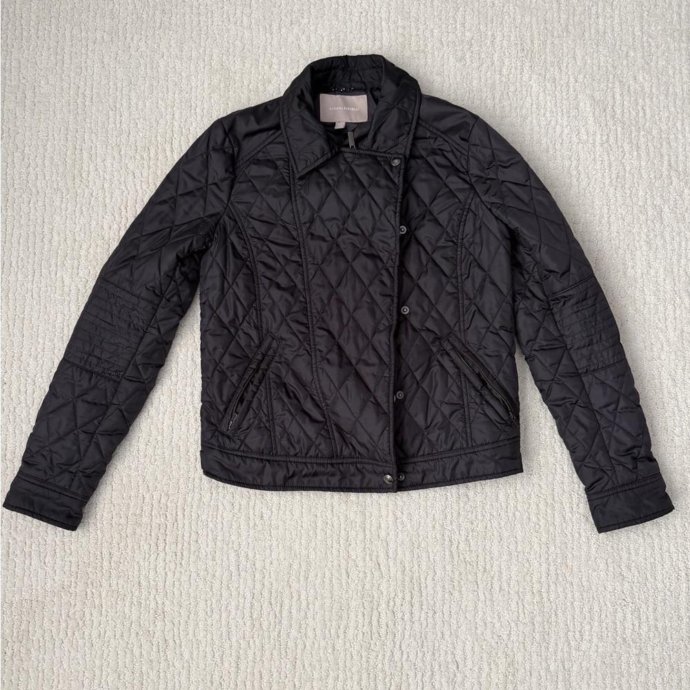Banana Republic Black Quilted Puffer Jacket